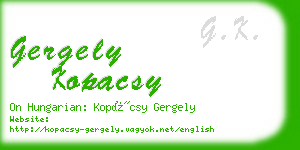 gergely kopacsy business card